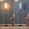 LED Floor Lamp with Linen Lampshade